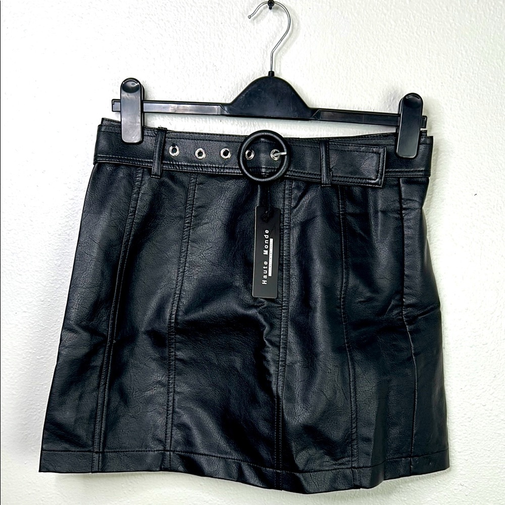Black Leather Mini Skirt